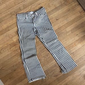 Beetlejuice Black and White Cropped Jeans
